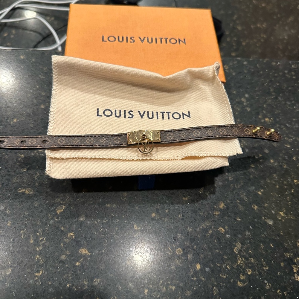 Louis Vuitton Brown and Gold Monogram Strap - Picture 7 of 14